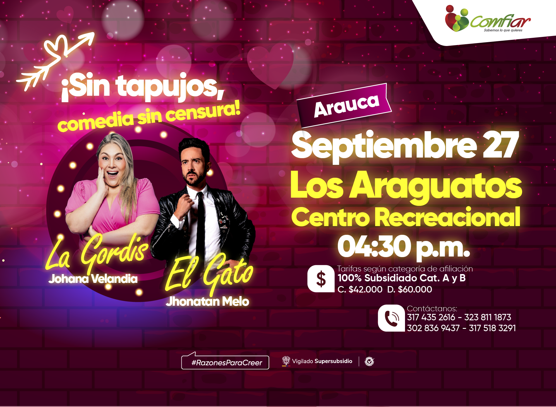 En septiembre llega ¡Sin tapujos, una comedía sin censura!