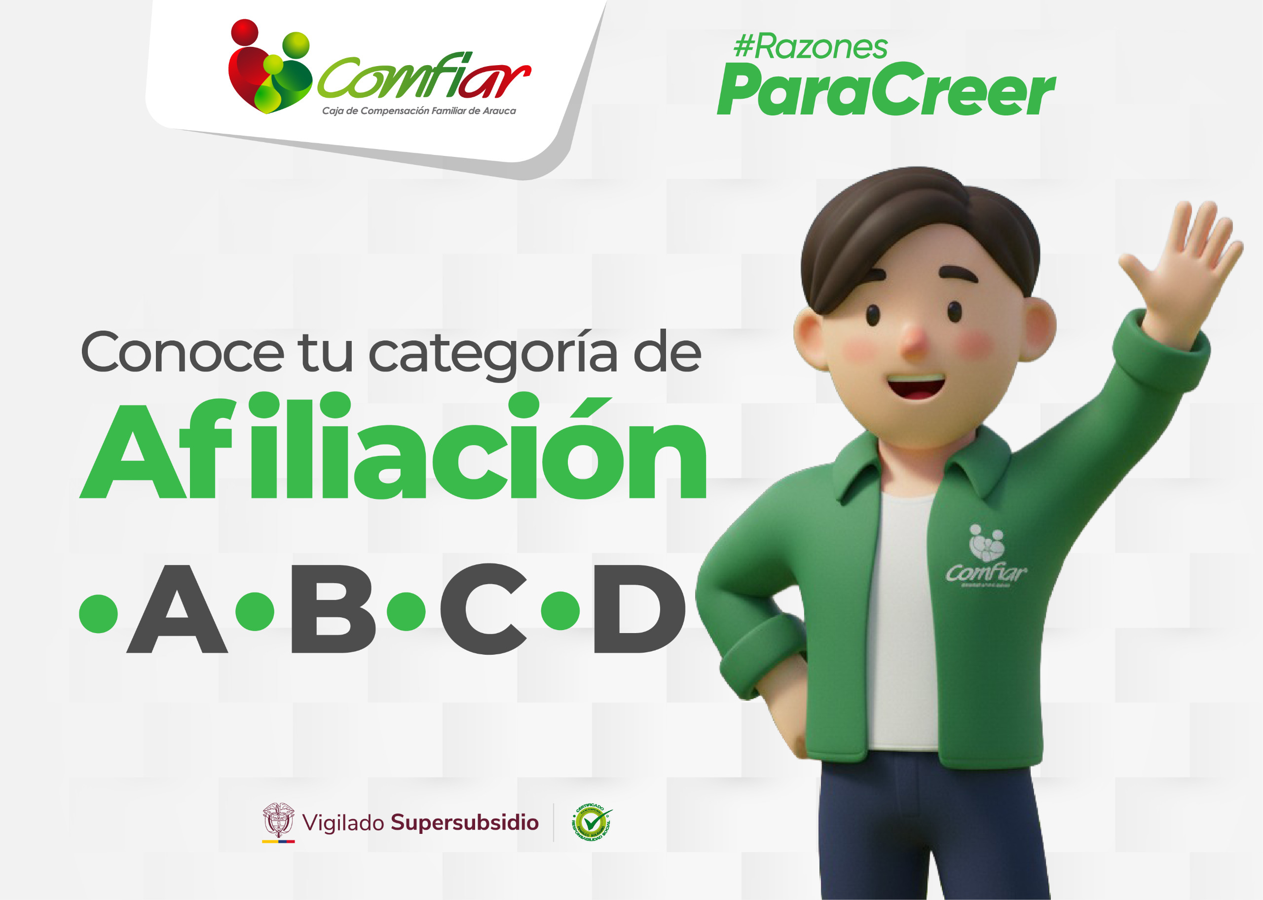 Conoce tu categoría de afiliación